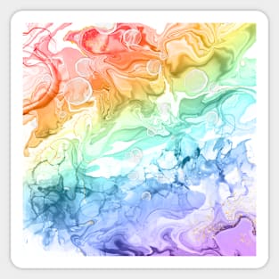 Rainbow Alcohol Ink swirl Sticker